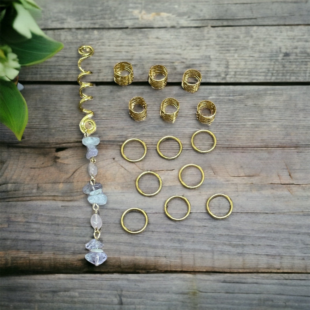 Gemstone Hair Jewelry Pack