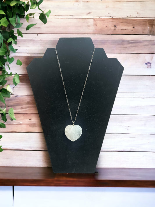 Quartz Heart Pendant Necklaces