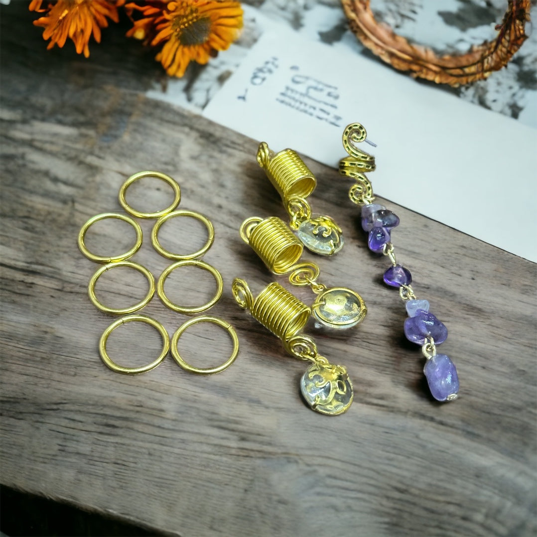Gemstone Hair Jewelry Pack