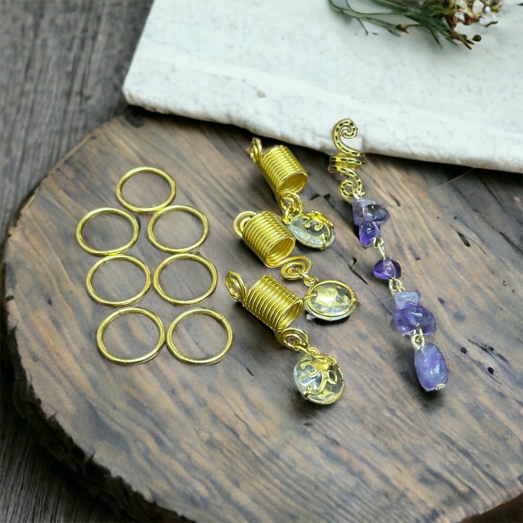 Gemstone Hair Jewelry Pack
