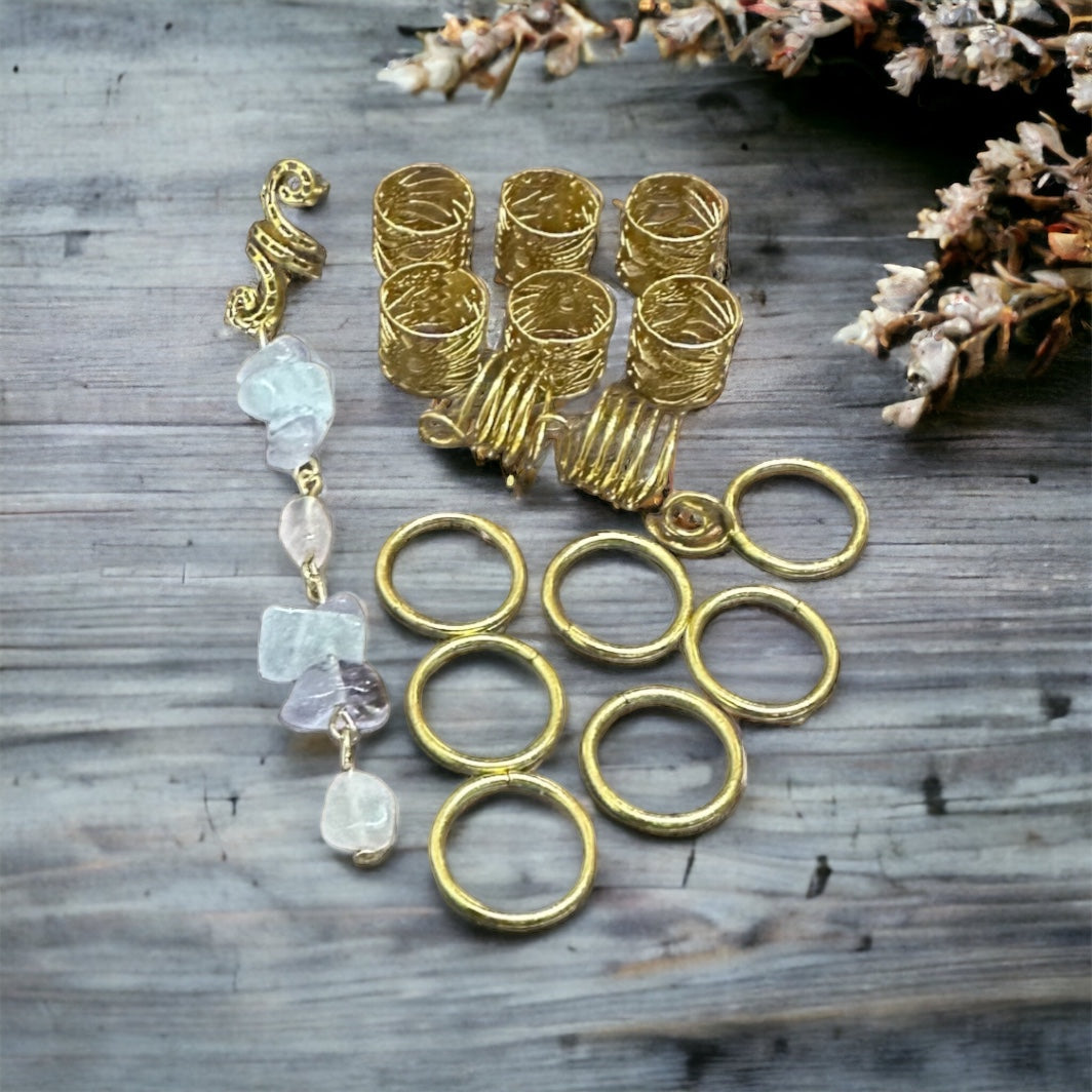 Gemstone Hair Jewelry Pack