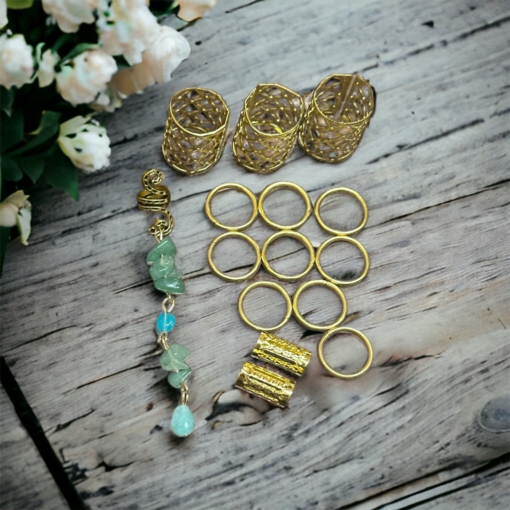 Gemstone Hair Jewelry Pack